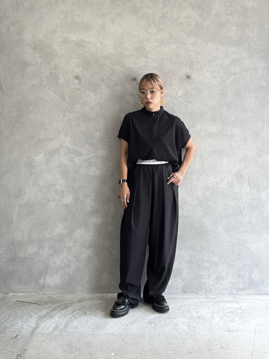 ロゴウエストタックパンツ／MG PT-26089-A／MARGAUX VINTAGE／2026 AW＃1