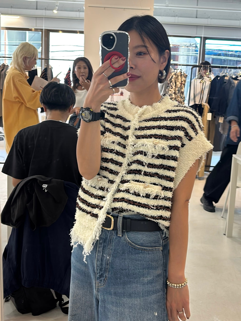 【予約⚡︎販売】ボーダーシャネルニットベスト／MG KN - 27021 - S／MARGAUX VINTAGE／2027 PRE SPRING COLLECTION