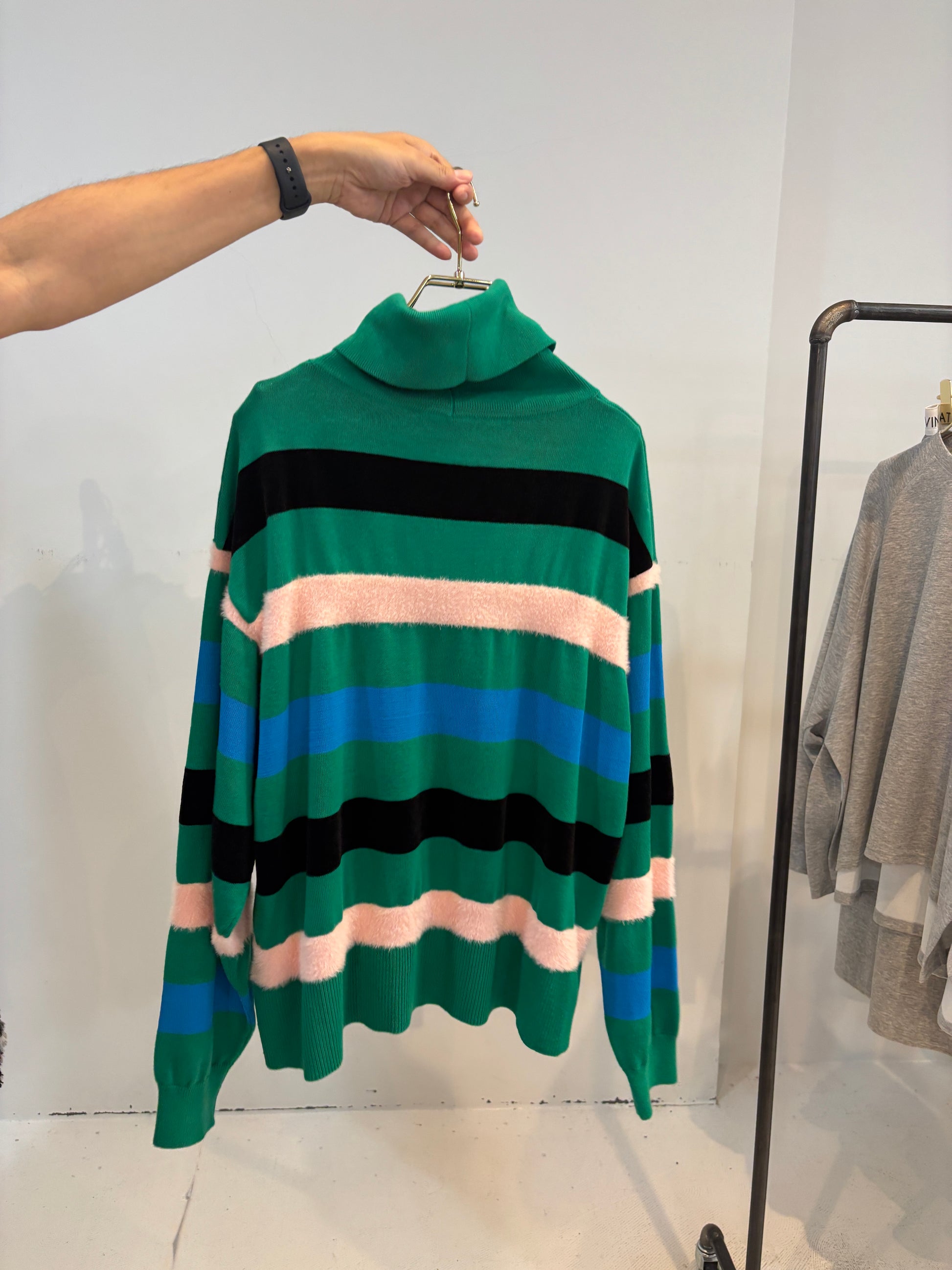 【予約⚡︎販売】異素材ボーダータートルニット／MG KN-26120-A／MARGAUX VINTAGE／2026 AW＃2