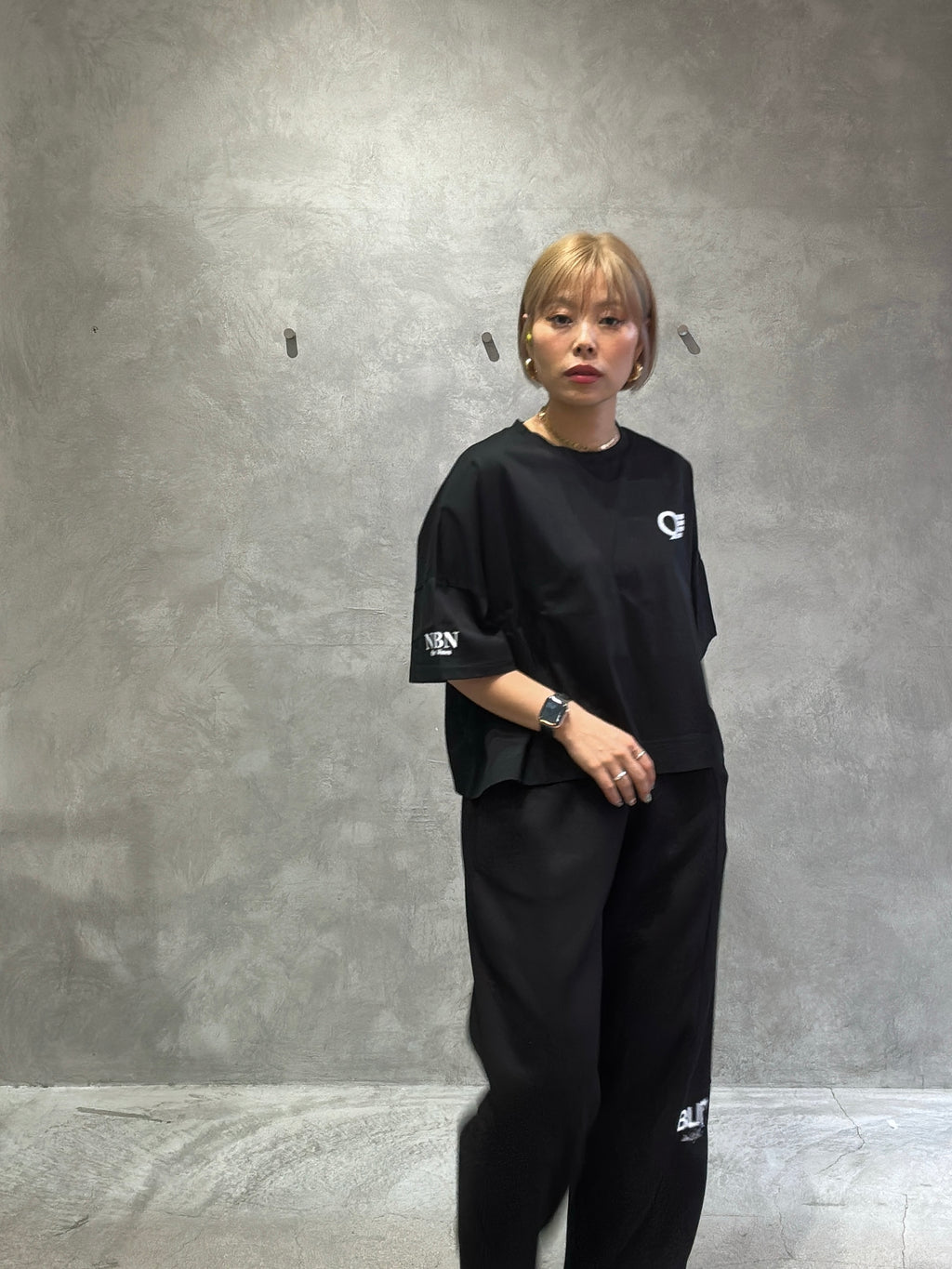 ショート丈ドライタッチTシャツ／No.9-the Nines-
