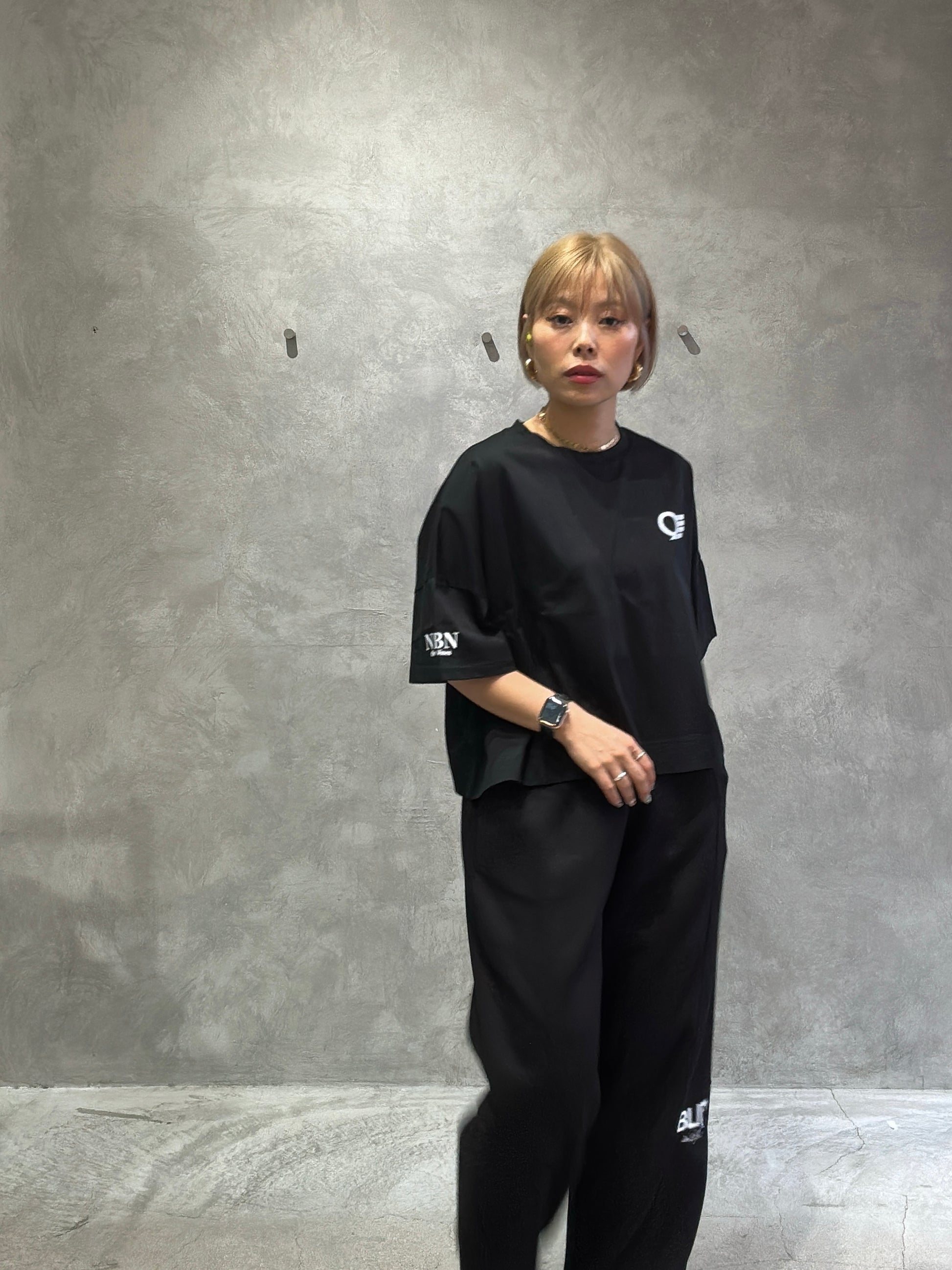 ショート丈ドライタッチTシャツ／No.9-the Nines-