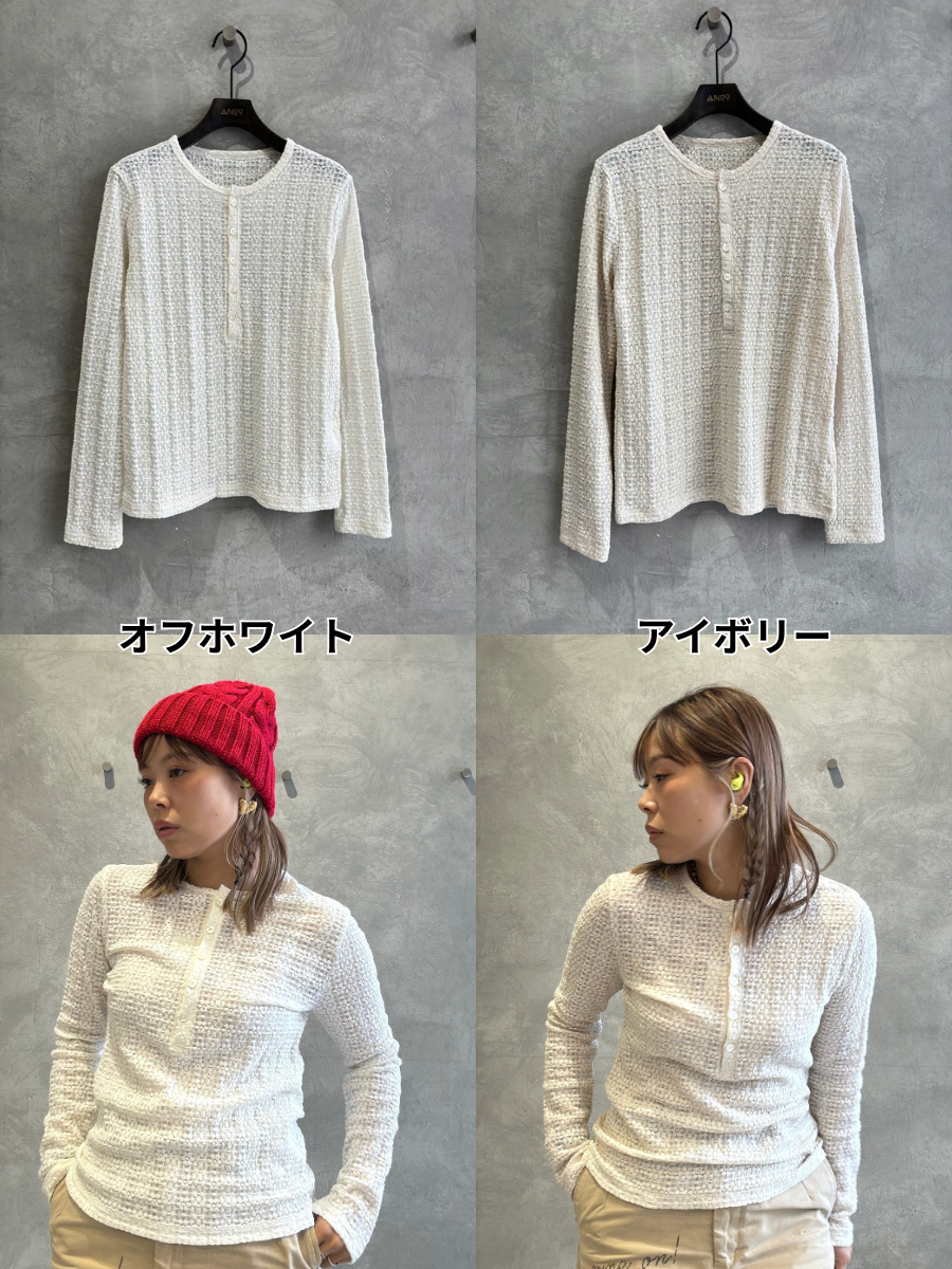 ヘンリーネックカットソー／8611002／LE MÉLANGE