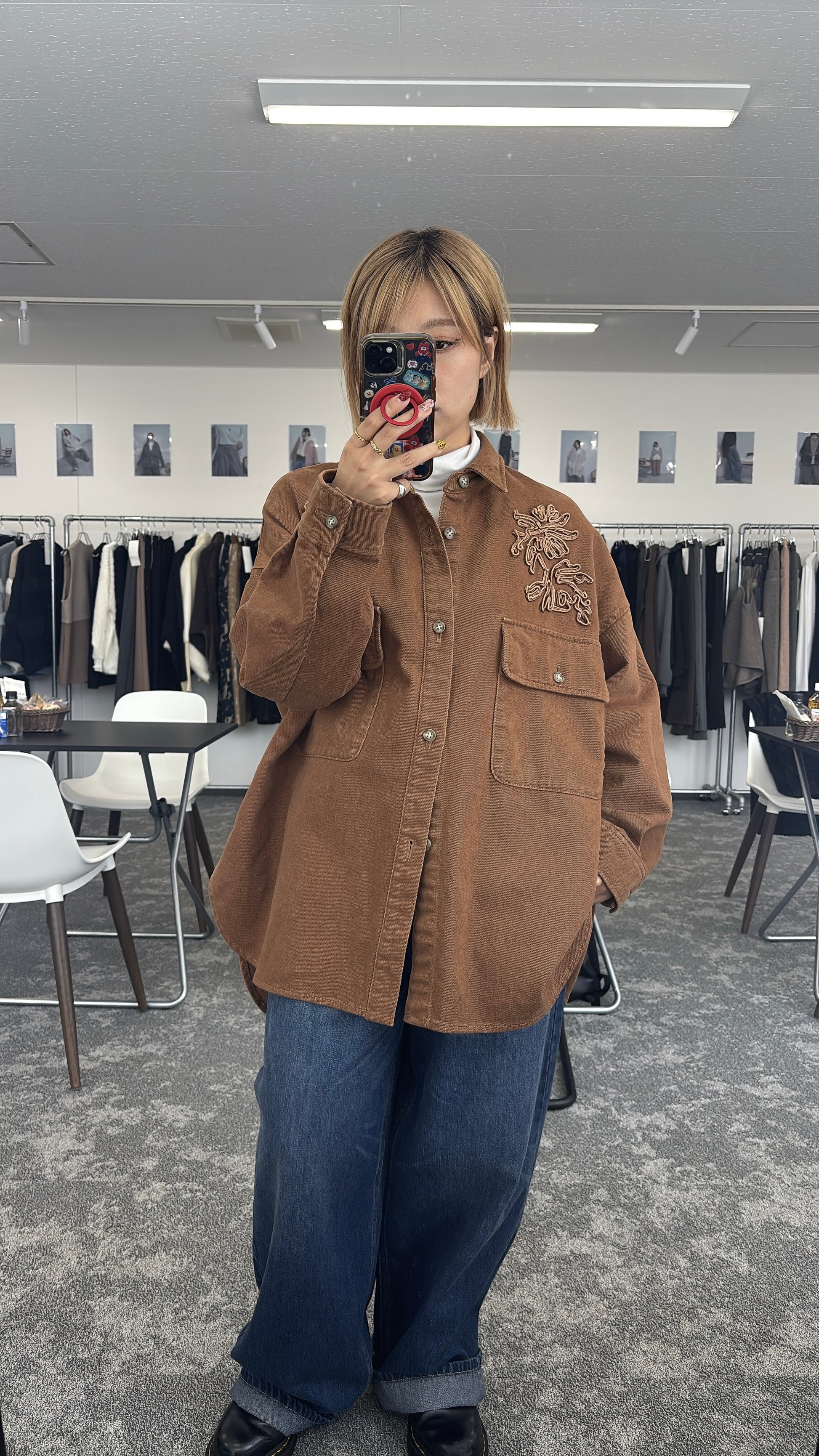 【予約⚡︎販売】刺繍オーバーシャツブルゾン／607532／CYAN tokyo／2026 AW#2