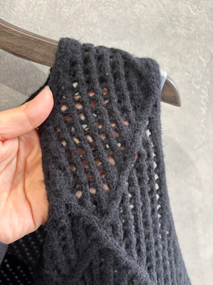 透かしアーガイルニットベスト／CYAN tokyo