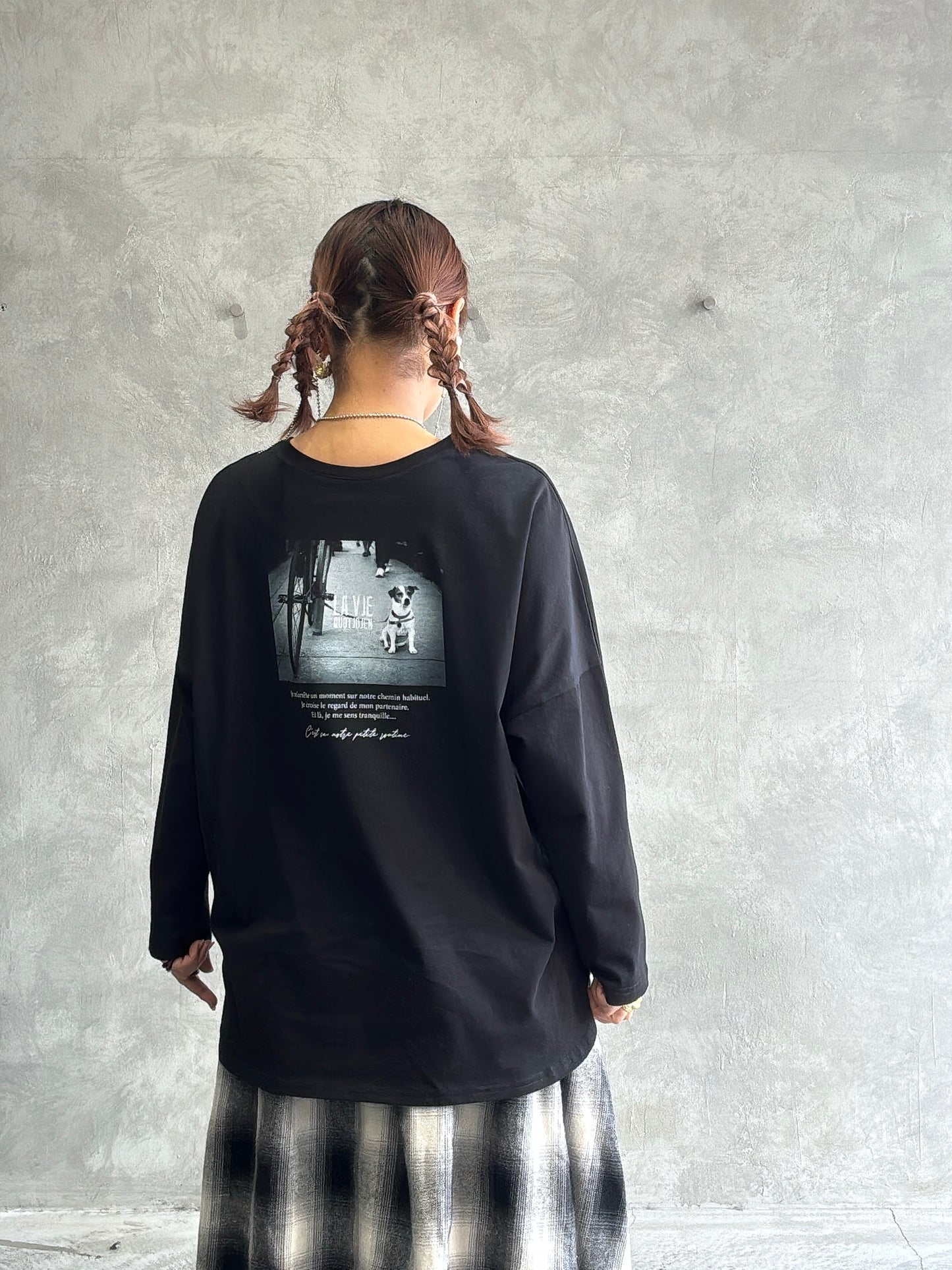 【再入荷】2way（DOG & LOGO）プリントカットソー／Dignite collier