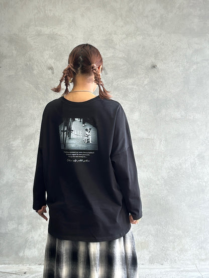 【再入荷】2way（DOG & LOGO）プリントカットソー／Dignite collier