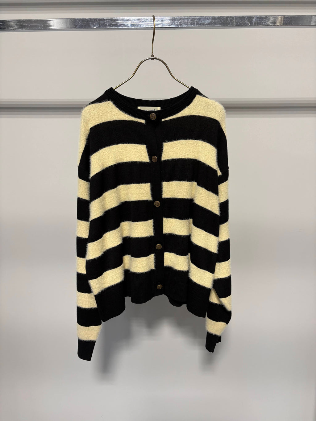 【予約⚡︎販売】異素材ボーダークルーカーディガン／MG KN-26121-A／MARGAUX VINTAGE／2026 AW＃2