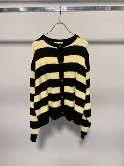 【予約⚡︎販売】異素材ボーダークルーカーディガン／MG KN-26121-A／MARGAUX VINTAGE／2026 AW＃2
