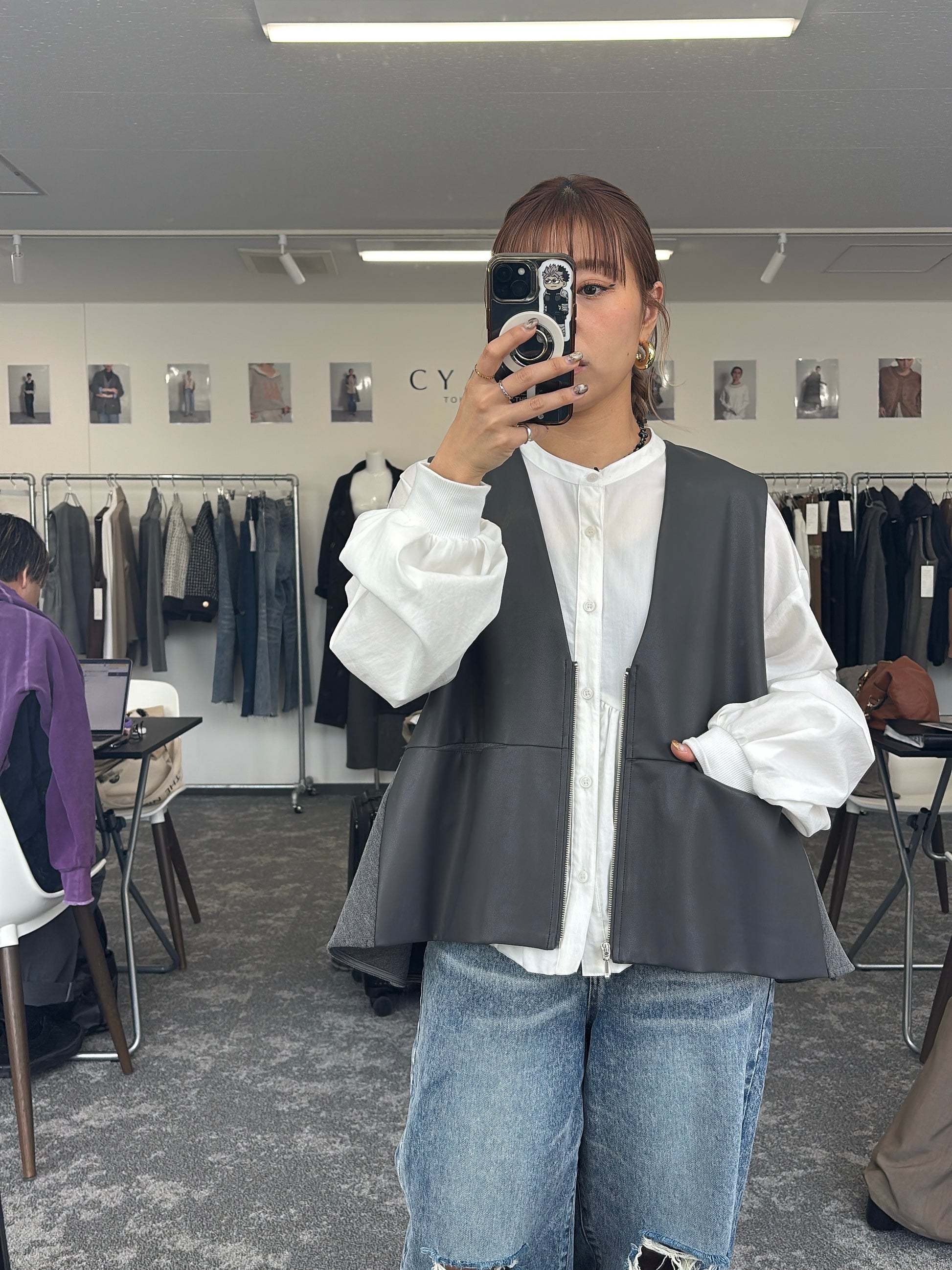 【予約⚡︎販売】ギャザーバルーンシャツ／604489／CYAN tokyo／2026 AW#1