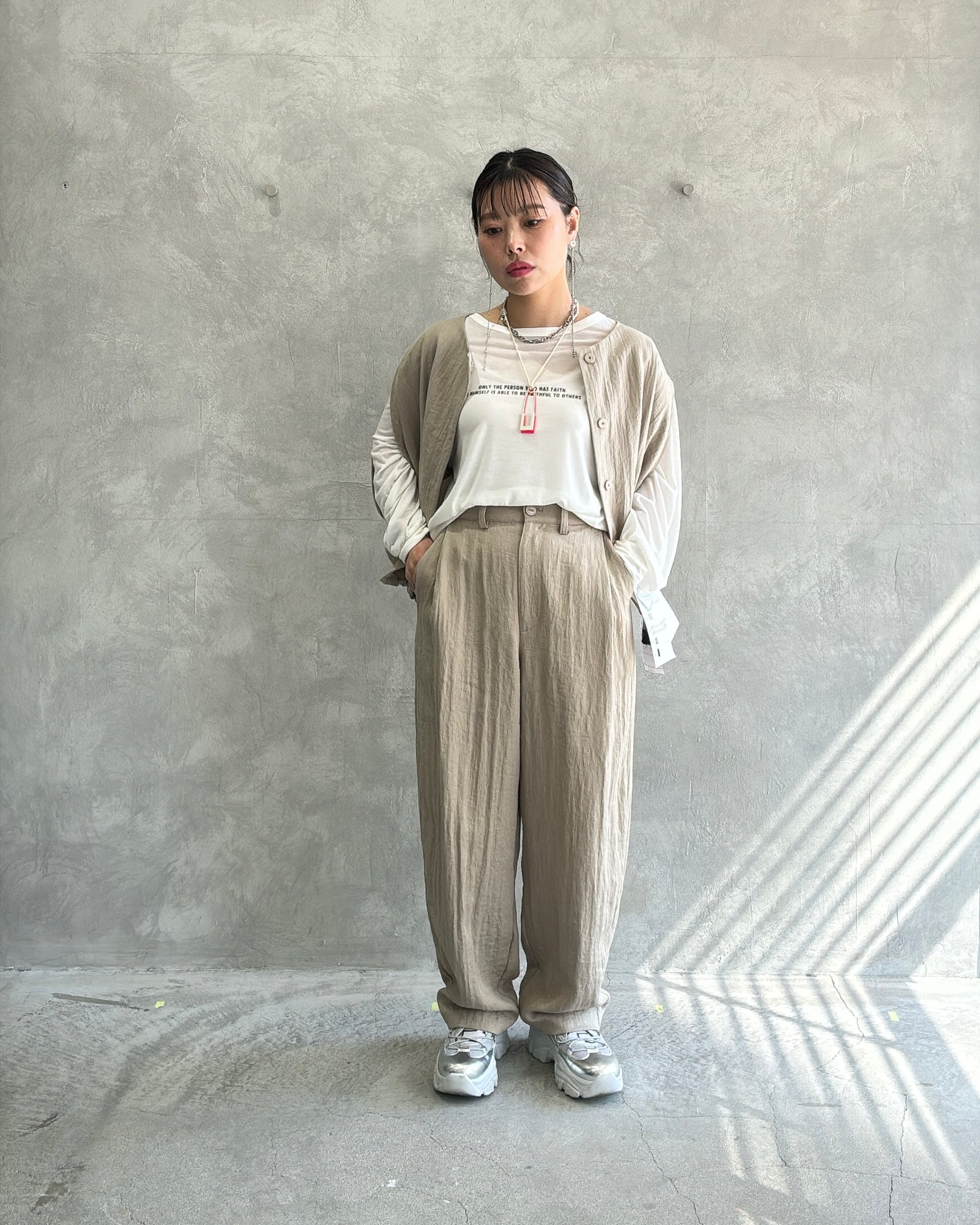 リネンライクバルーンパンツ／ANNA KERRY／MNMS
