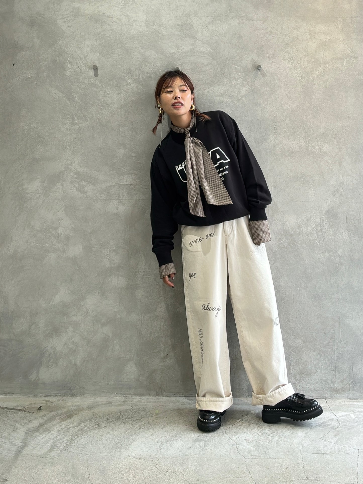 【再入荷】プリントチノパン／LE MÉLANGE