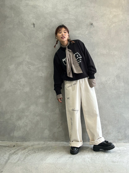 【再入荷】プリントチノパン／LE MÉLANGE