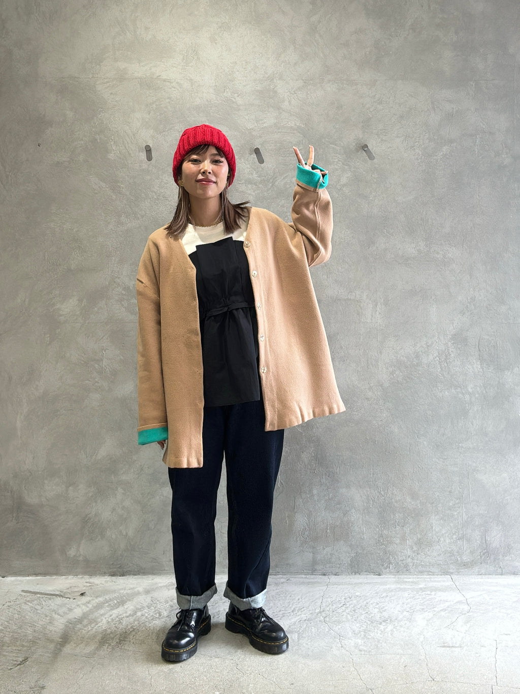 フリル切替スウェット