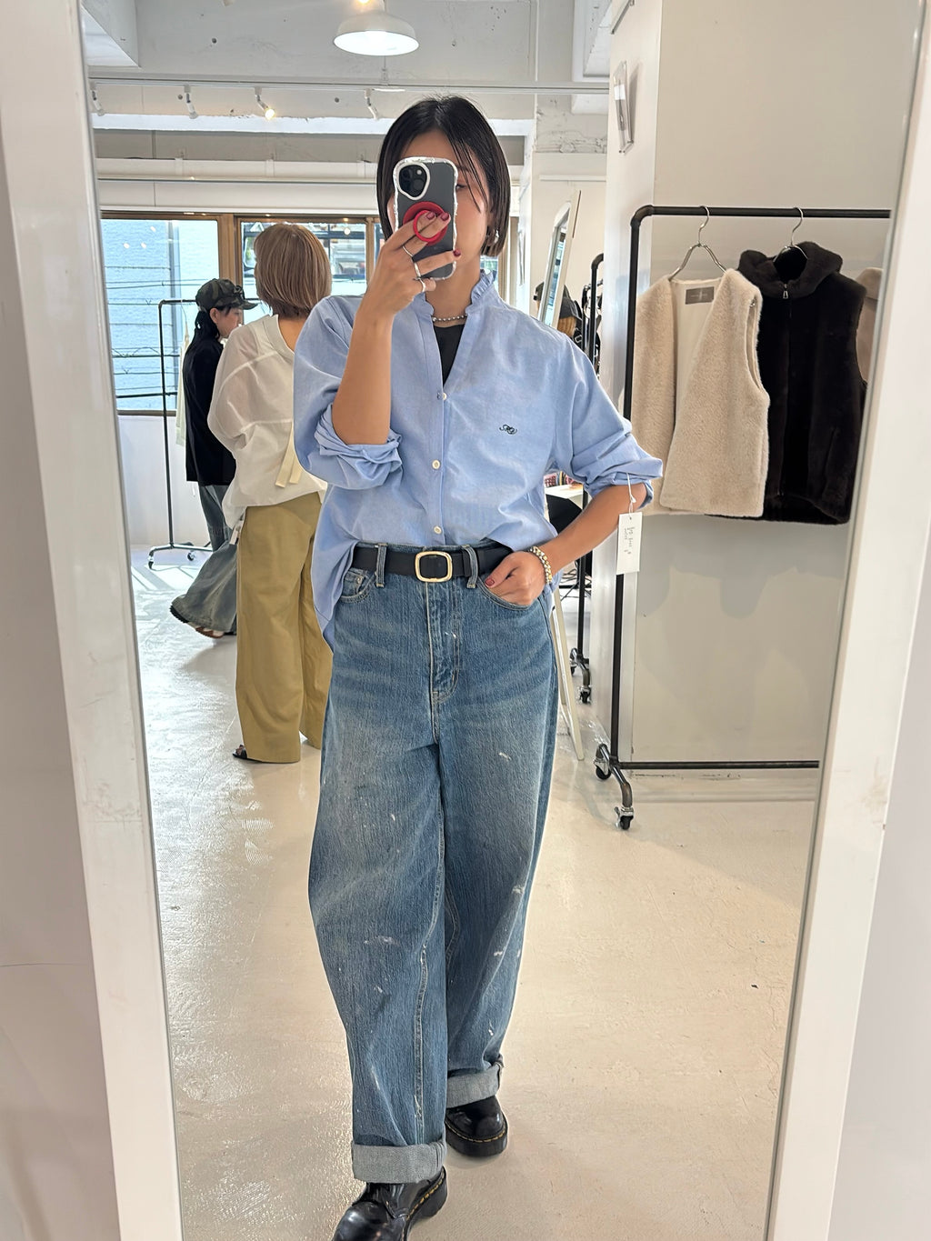 【予約⚡︎販売】オックスフォードフリルシャツ／MG BL - 27013 - S／MARGAUX VINTAGE／2027 PRE SPRING COLLECTION