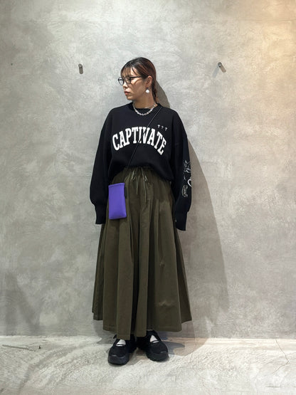 スウェットライク刺繍ニット／palm RICHE