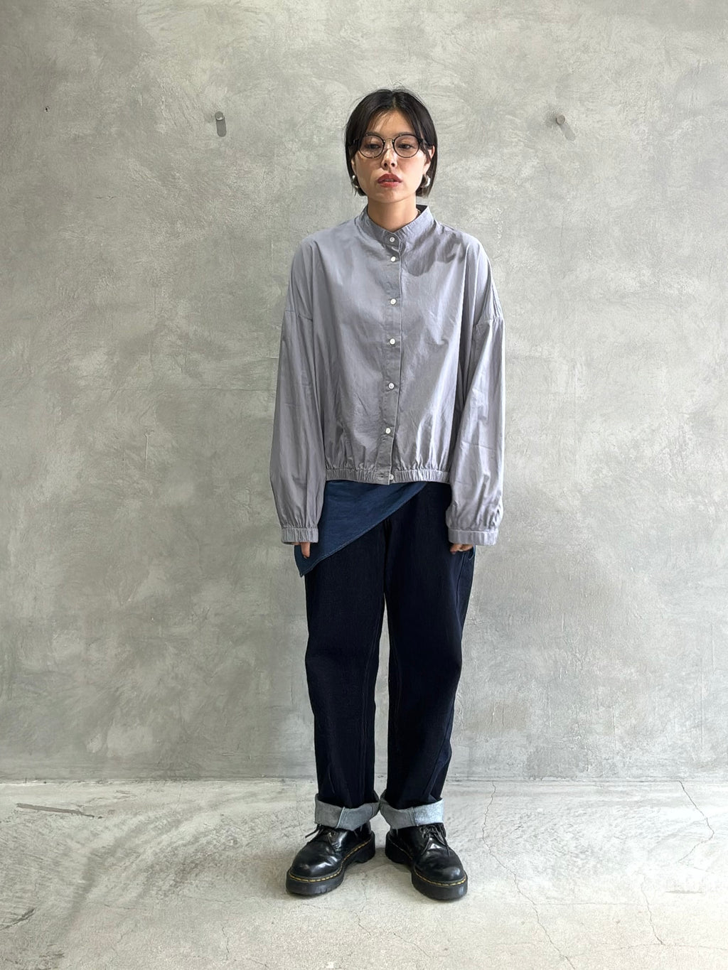 【予約販売】裾ギャザーシャツ／le vent souffle