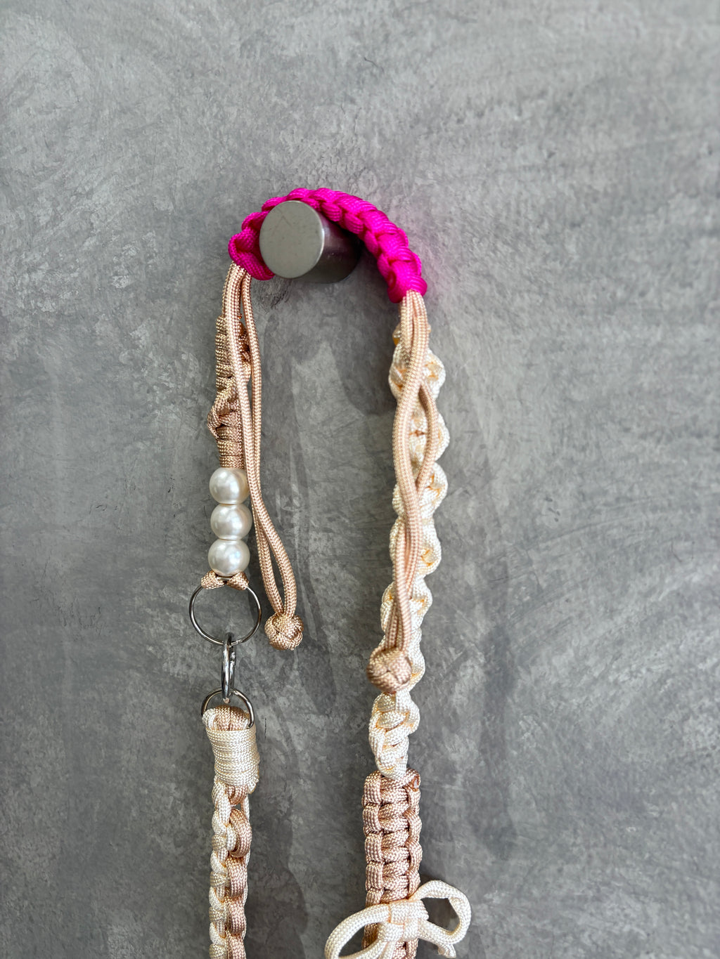 ⭐︎コラボ【予約販売】3wayパラコードショルダー／リボンパール／受注生産