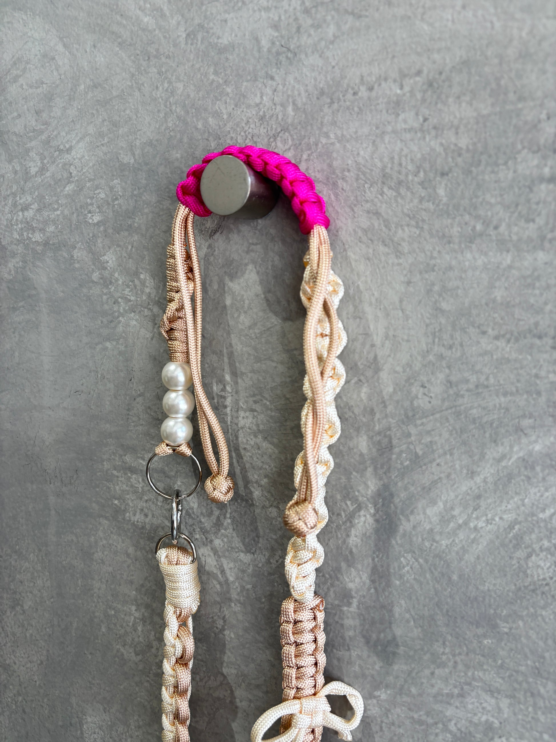 ⭐︎コラボ【予約販売】3wayパラコードショルダー／リボンパール／受注生産