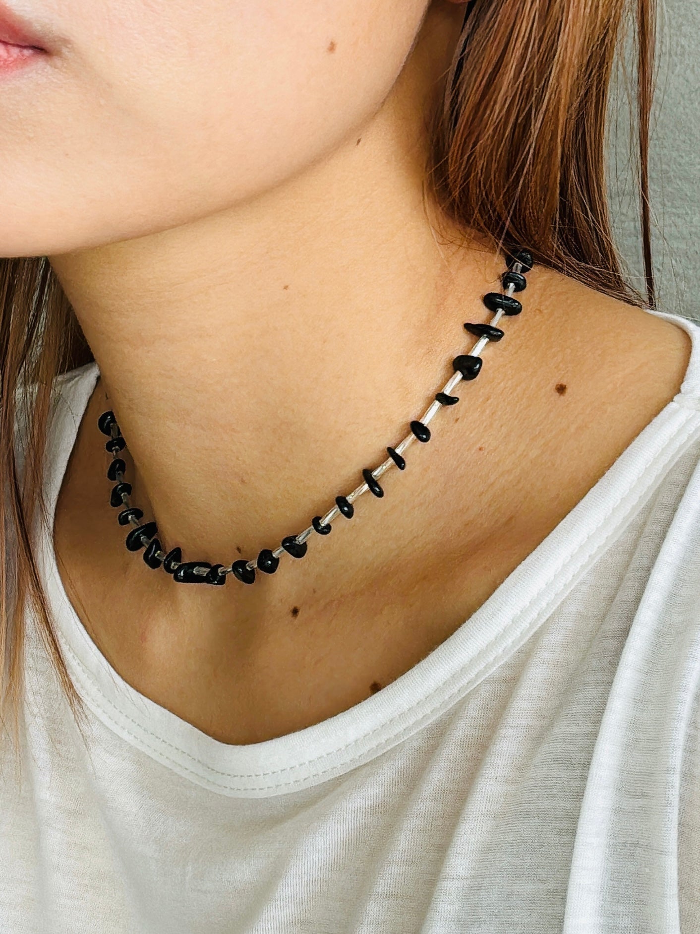 ⚡︎【予約販売】ブラックビーズmixネックレス