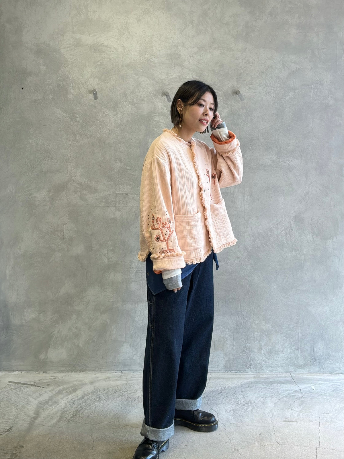 刺繍クルーネックジャケット／#8643804／LE MÉLANGE／2026 AW #1