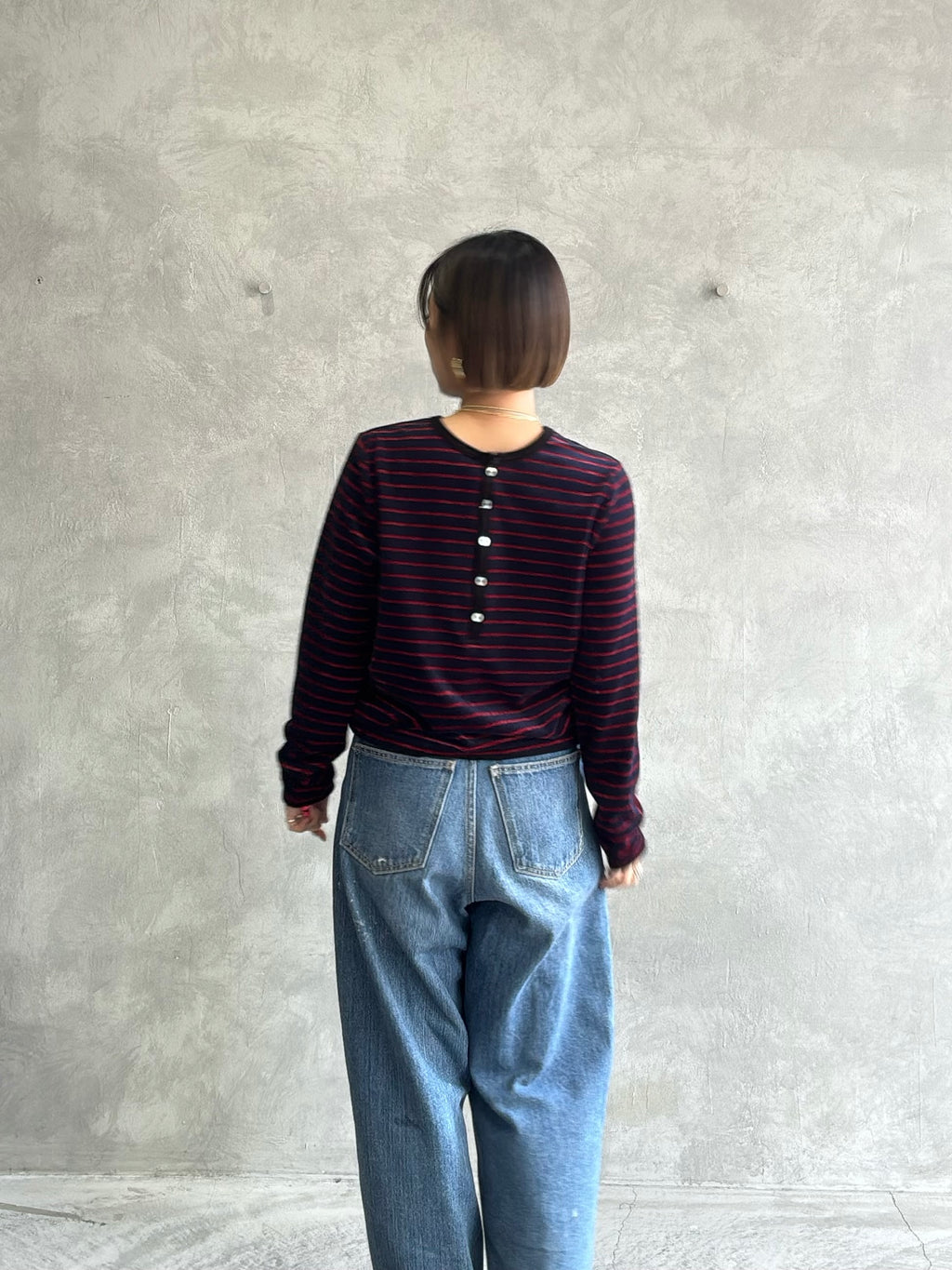2WAYコーデュロイボーダーヘンリーネックロンT／8651002／LE MÉLANGE／2026 AW #2
