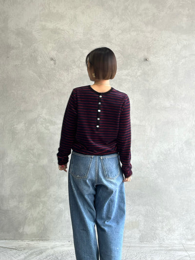 2WAYコーデュロイボーダーヘンリーネックロンT／8651002／LE MÉLANGE／2026 AW #2