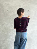 2WAYコーデュロイボーダーヘンリーネックロンT／8651002／LE MÉLANGE／2026 AW #2
