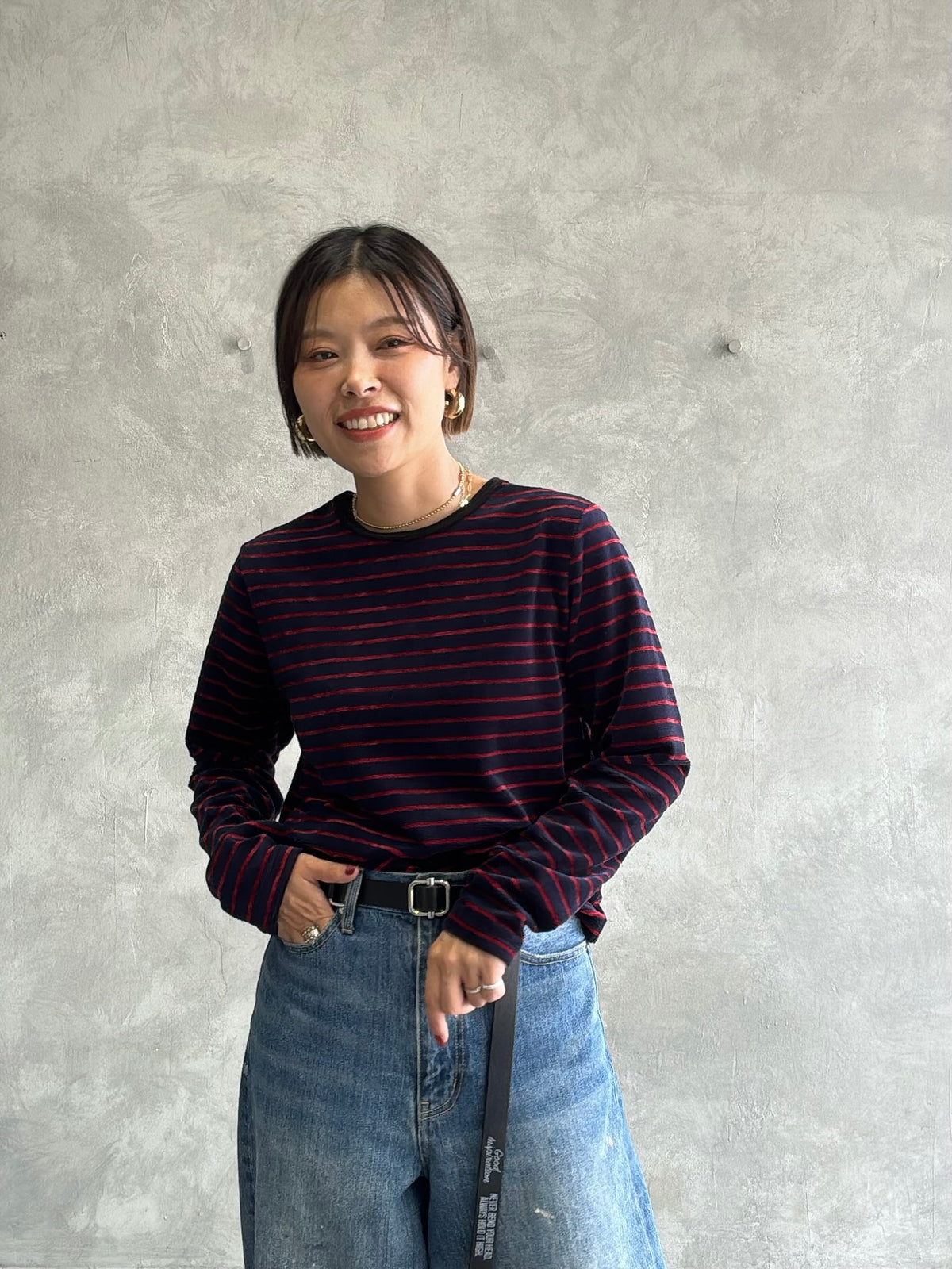 2WAYコーデュロイボーダーヘンリーネックロンT／8651002／LE MÉLANGE／2026 AW #2