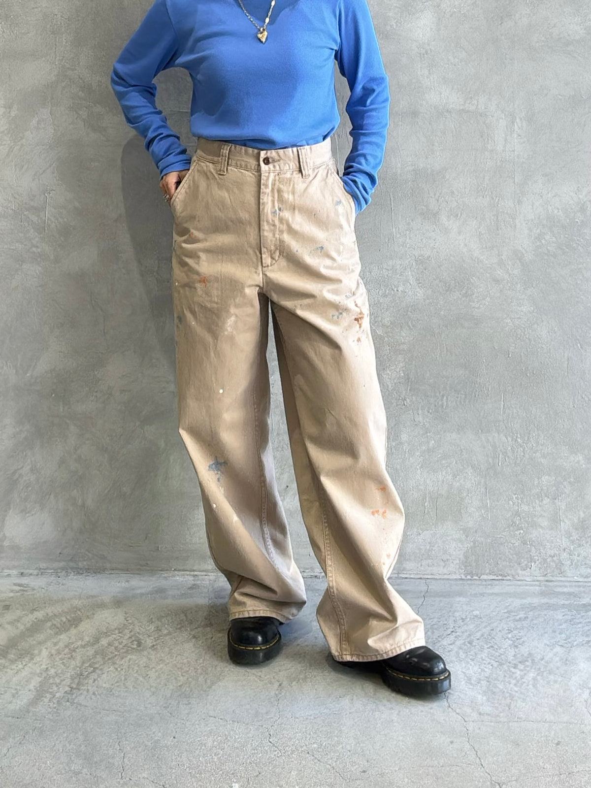 ペイントチノパンツ／8653501／LE MÉLANGE／