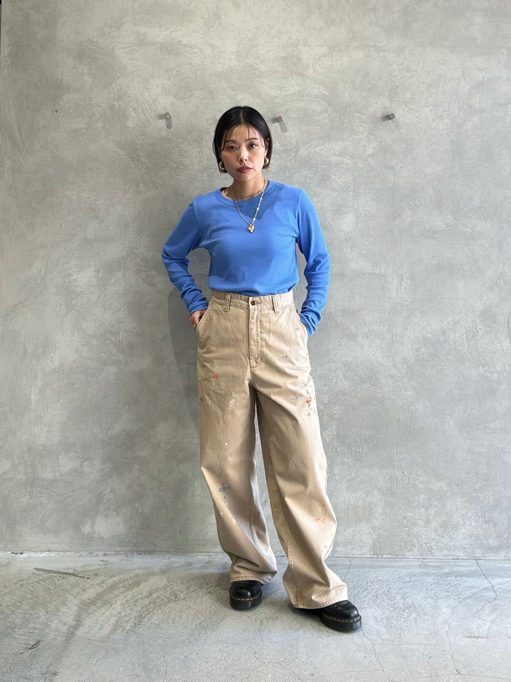 ペイントチノパンツ／8653501／LE MÉLANGE／