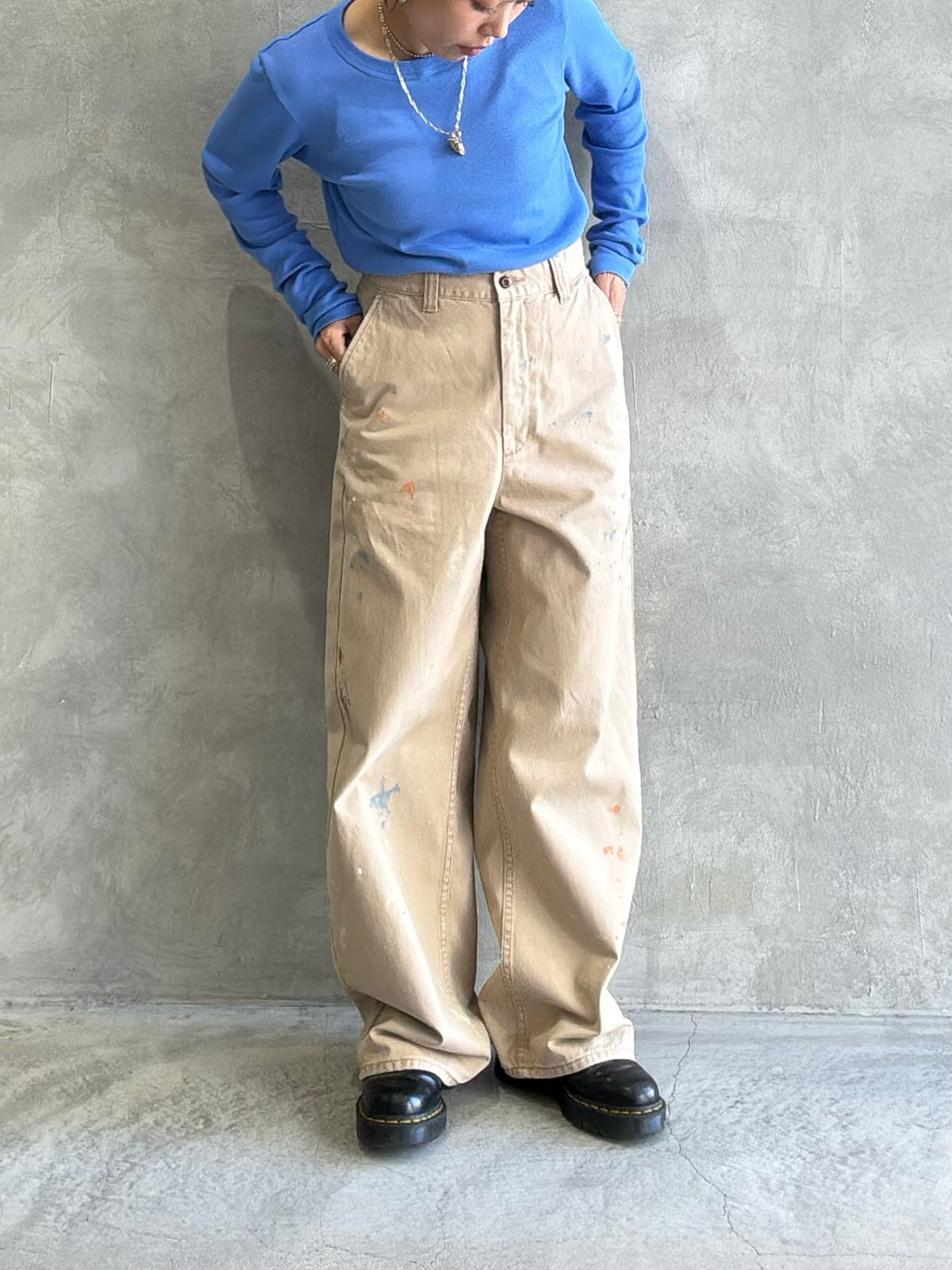 ペイントチノパンツ／8653501／LE MÉLANGE／