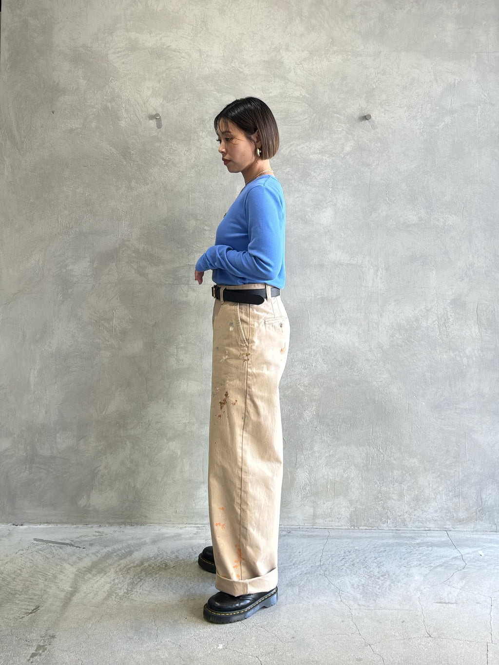 ペイントチノパンツ／8653501／LE MÉLANGE／