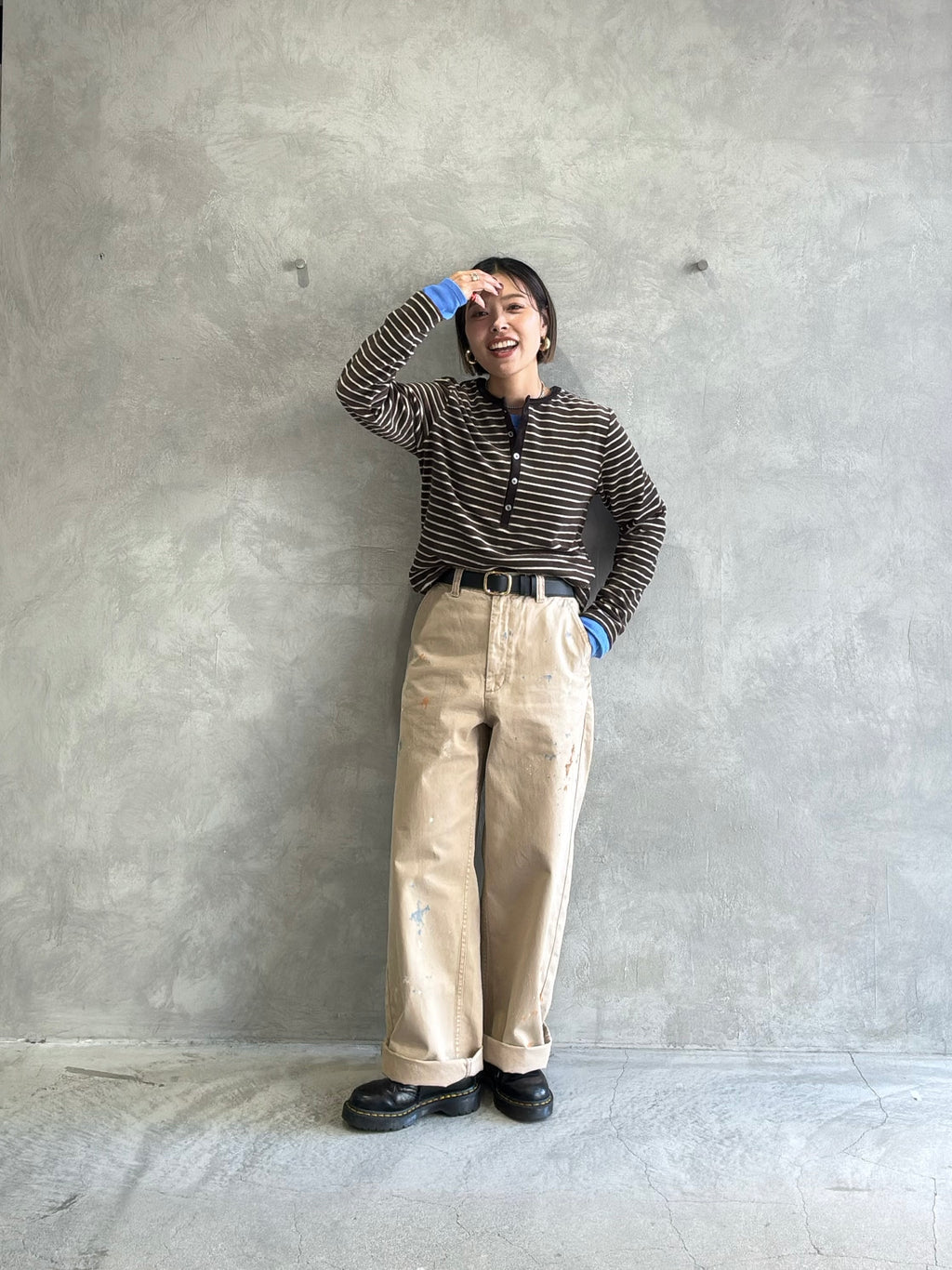 ペイントチノパンツ／8653501／LE MÉLANGE／