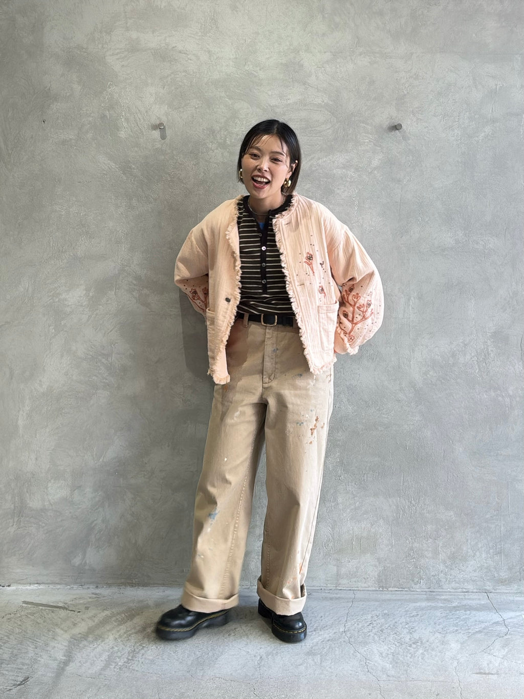 ペイントチノパンツ／8653501／LE MÉLANGE／
