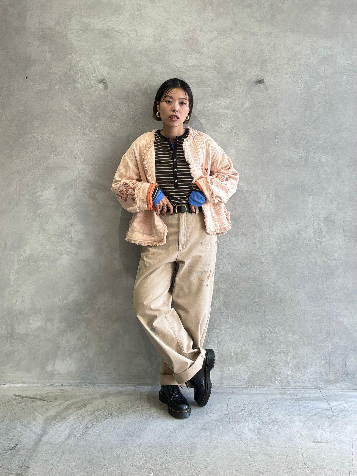 ペイントチノパンツ／8653501／LE MÉLANGE／