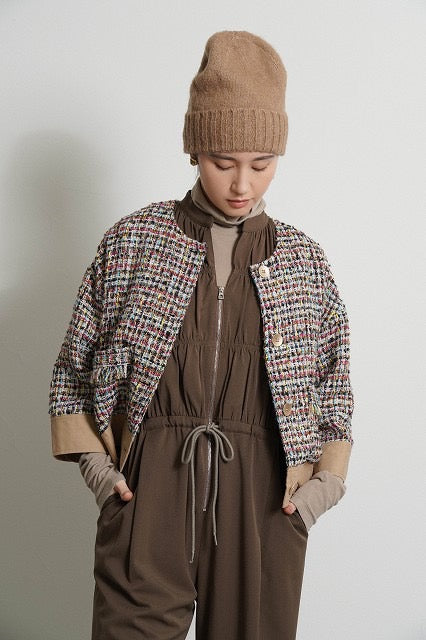【予約⚡︎販売】ハーフスリーブ MIXツイードJK／604483／CYAN tokyo／2026 AW#1