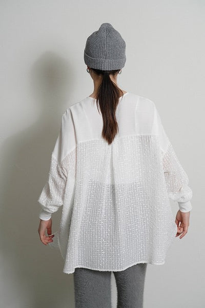 【予約⚡︎販売】ループカットシアジャガードヘンリー／604491／CYAN tokyo／2026 AW#1