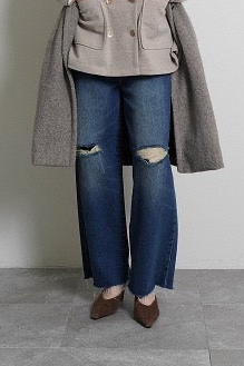 【予約⚡︎販売】クラッシュデニムヴィンテージワイドパンツ／604494／CYAN tokyo／2026 AW#1