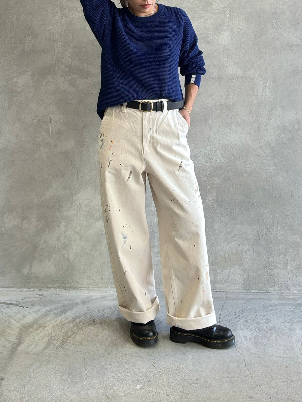 ペイントチノパンツ／8653501／LE MÉLANGE／