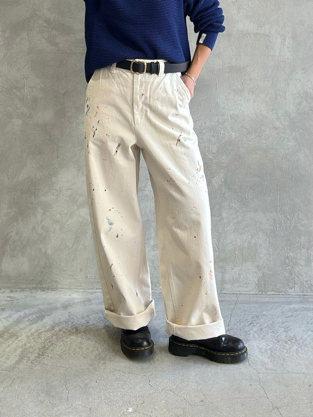 ペイントチノパンツ／8653501／LE MÉLANGE／