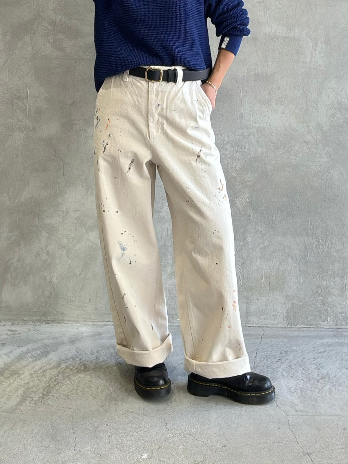 ペイントチノパンツ／8653501／LE MÉLANGE／