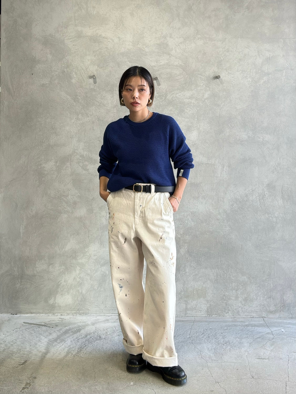 ペイントチノパンツ／8653501／LE MÉLANGE／