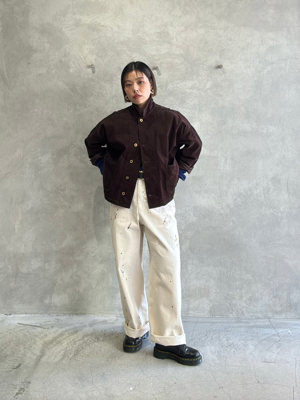 ペイントチノパンツ／8653501／LE MÉLANGE／