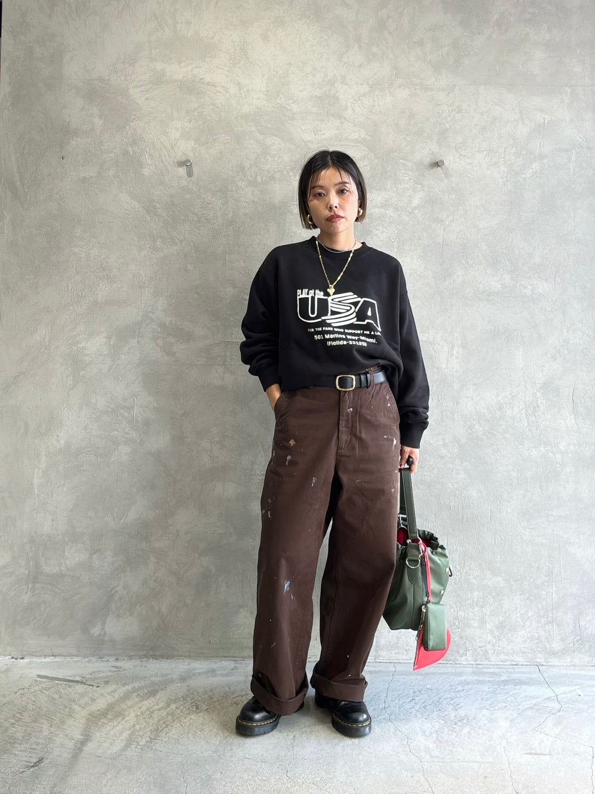 ペイントチノパンツ／8653501／LE MÉLANGE／