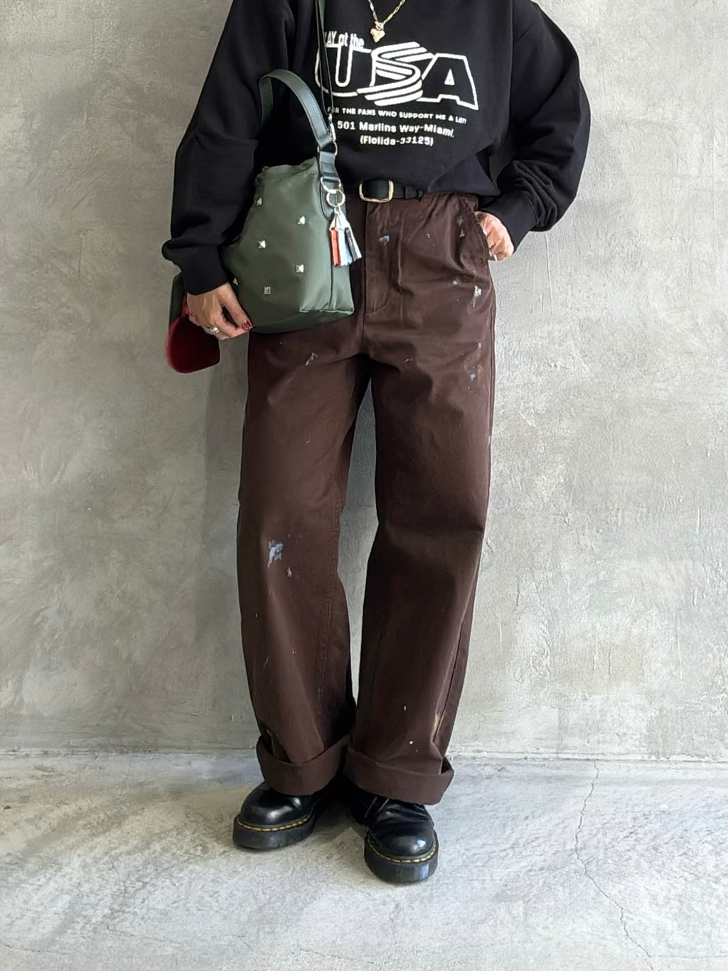 ペイントチノパンツ／8653501／LE MÉLANGE／