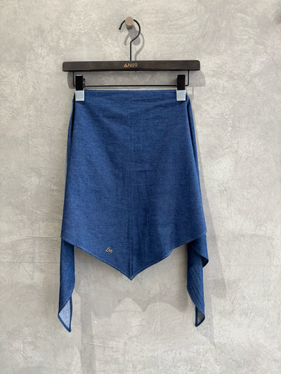 スタンドカラーデニムシャツ（スカーフ付き）／#8643203／LE MÉLANGE／2026 AW #1