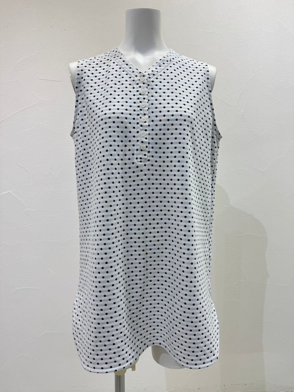 【予約⚡︎販売】ノースリドットVネックヘンリー／710563／CYAN TOKYO／2027SS #1