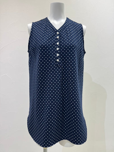 【予約⚡︎販売】ノースリドットVネックヘンリー／710563／CYAN TOKYO／2027SS #1