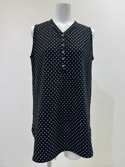 【予約⚡︎販売】ノースリドットVネックヘンリー／710563／CYAN TOKYO／2027SS #1