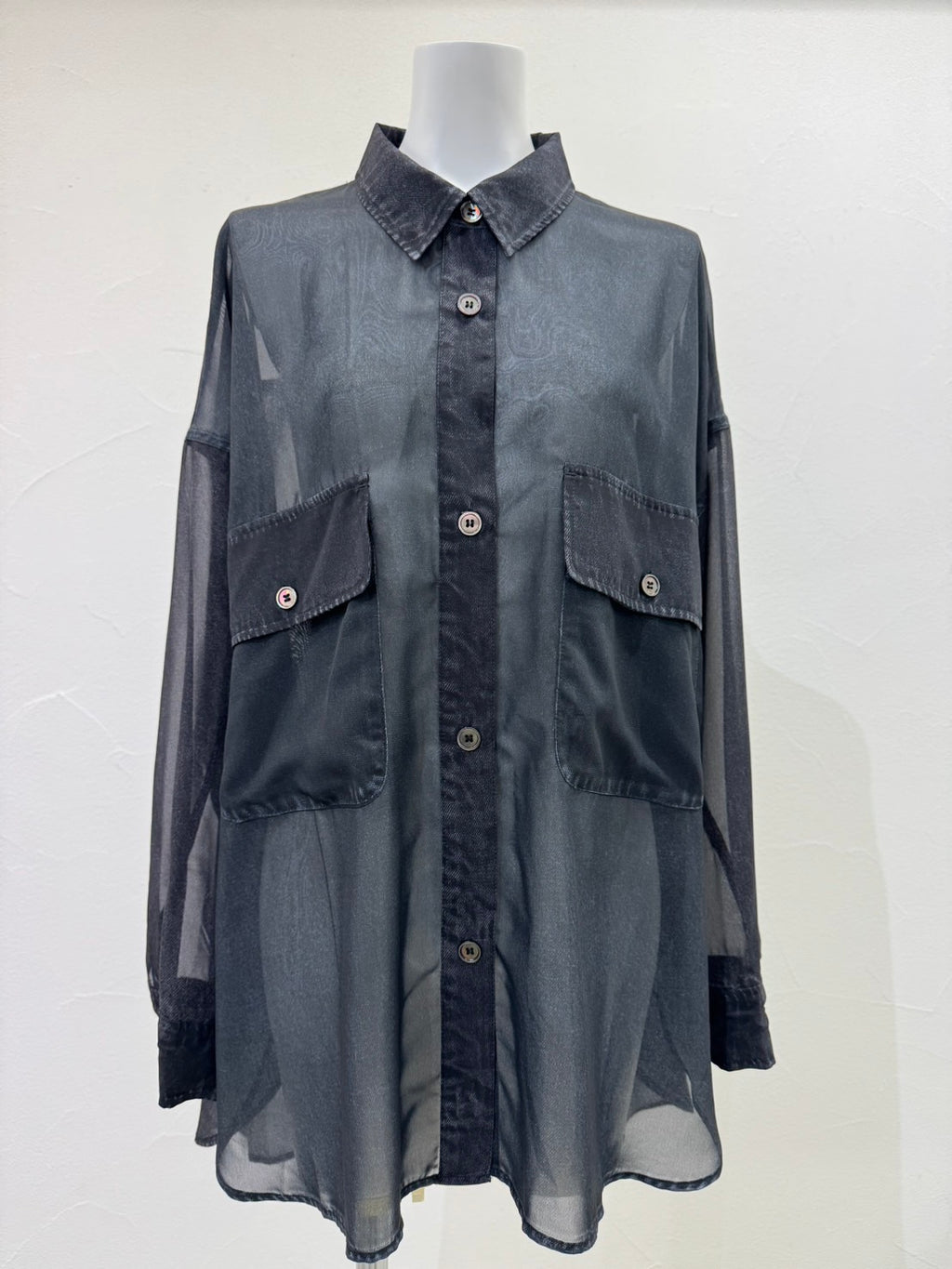 【予約⚡︎販売】デニム転写シフォンシャツ／710572／CYAN TOKYO／2027SS #1